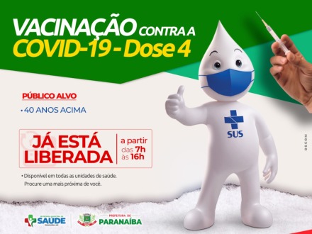 Quarta dose de vacinação contra a Covid-19 já está liberada 