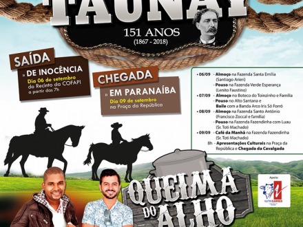 Parana�ba prepara Queima do Alho na chegada da Cavalgada de Taunay    
