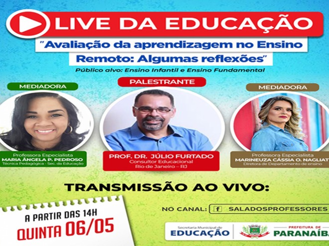 SEMED realizará Live sobre o aprendizado durante a pandemia