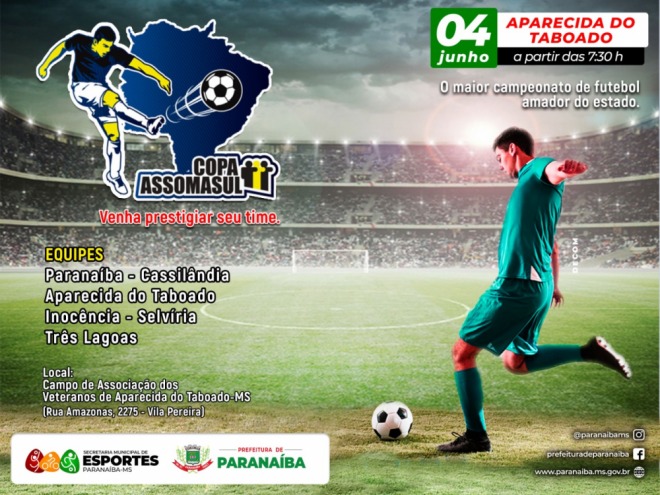 Paranaíba estreará na 18ª Copa Assomasul neste sábado