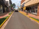 Demutran sinaliza calçadão da área central