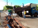 Prefeitura constr�i canaleta na Rua Marechal Rondon