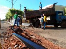 Prefeitura constr�i canaleta na Rua Marechal Rondon